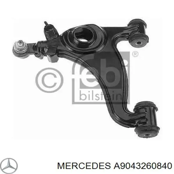 A9043260840 Mercedes Хомут кріплення втулки стабілізатора, заднього