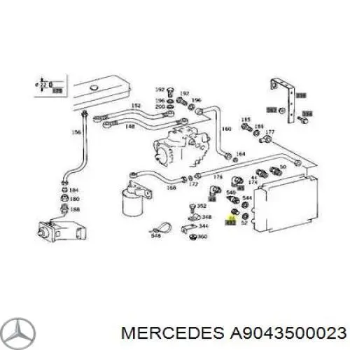  Mercedes A9043500023 ціна, від 355.56 USD