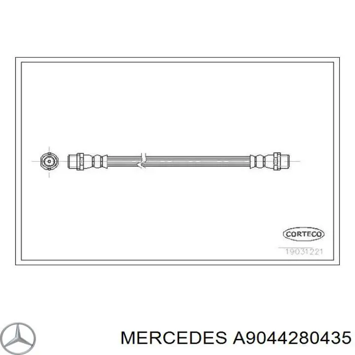 Шланг гальмівний задній Mercedes A9044280435 ціна, від 5.89 USD