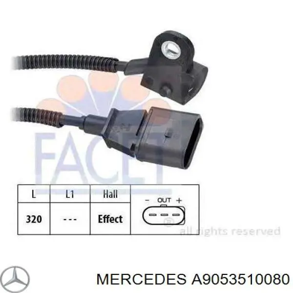 A9053510080 Mercedes Сальник хвостовика редуктора заднього моста