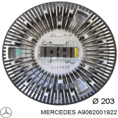 A9062001922 Mercedes вискомуфта, вязкостная муфта вентилятора охолодження