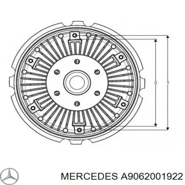 A9062001922 Mercedes Гідромуфта приводу вентилятора