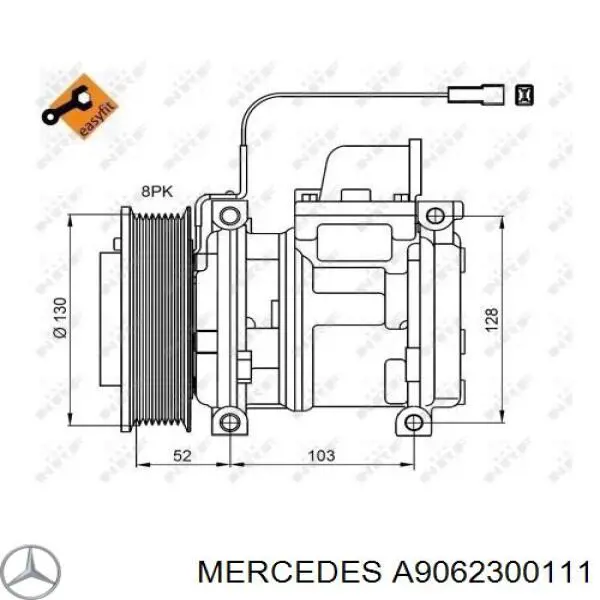 A9062300111 Mercedes Компресор холодоагенту