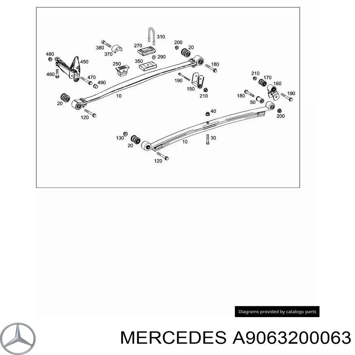 A9063200063 Mercedes Серьга задньої ресори