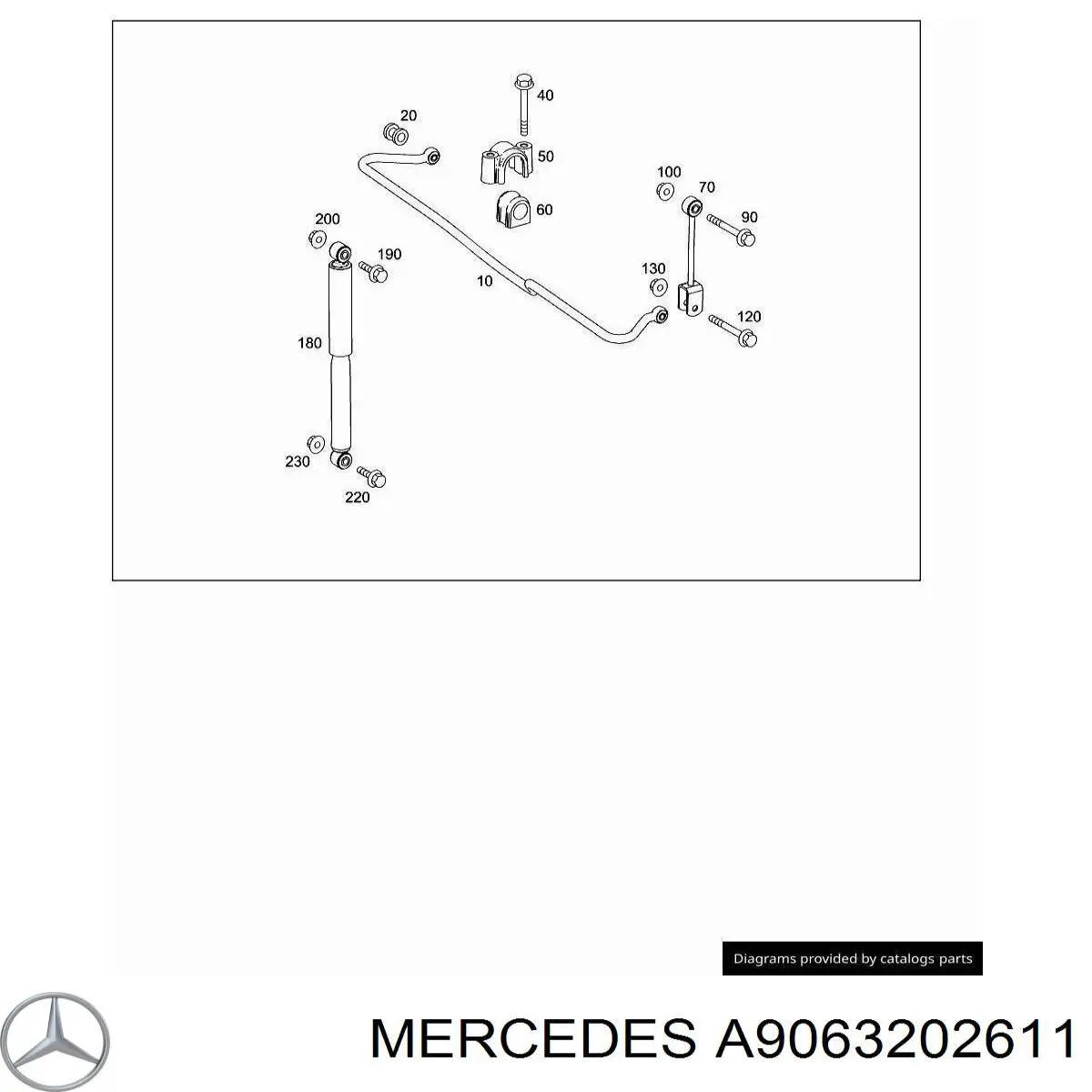 A9063201811 Mercedes Стабілізатор задньої балки