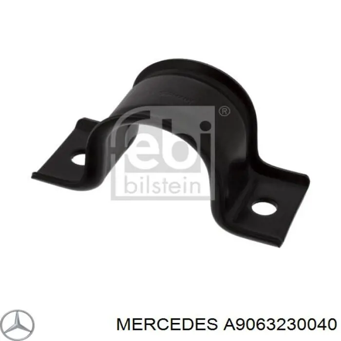 A9063230040 Mercedes хомут кріплення втулки стабілізатора, переднього