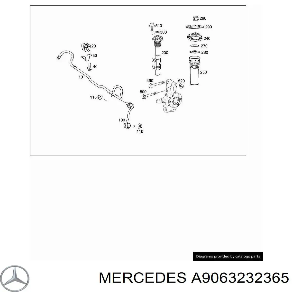 A9063231565 Mercedes Стабілізатор передньої підвіски
