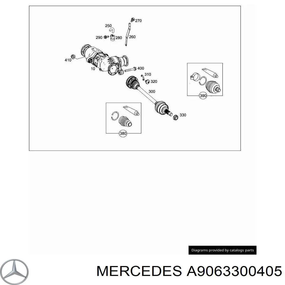 Редуктор переднього ведучого моста (головна передача) Mercedes A9063300405 ціна, від 1406.07 USD