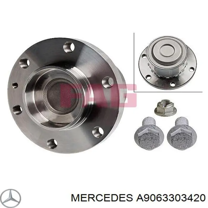 Купити A9063303420 Mercedes Цапфа поворотного кулака