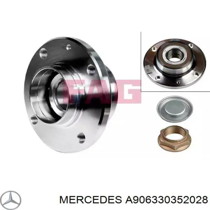 Купити A906330352028 Mercedes Кулак поворотний передній правий