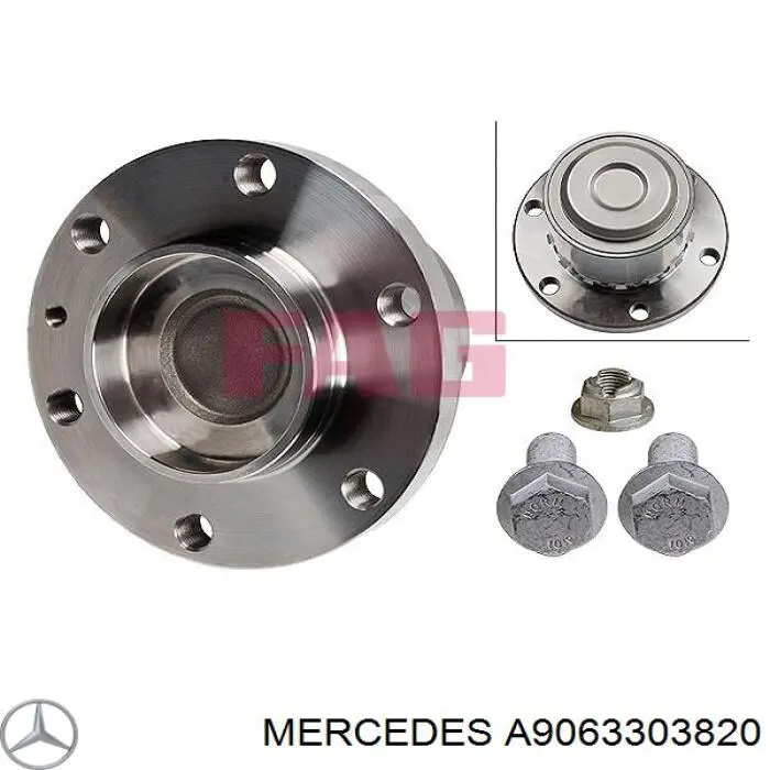 A9063303820 Mercedes Цапфа поворотна ліва