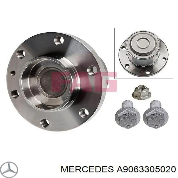 Цапфа - поворотний кулак передній, правий A9063305020 Mercedes