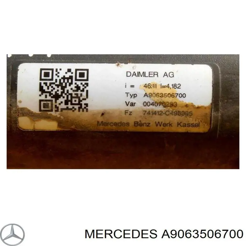 A9063506700 Mercedes Міст середній в зборі