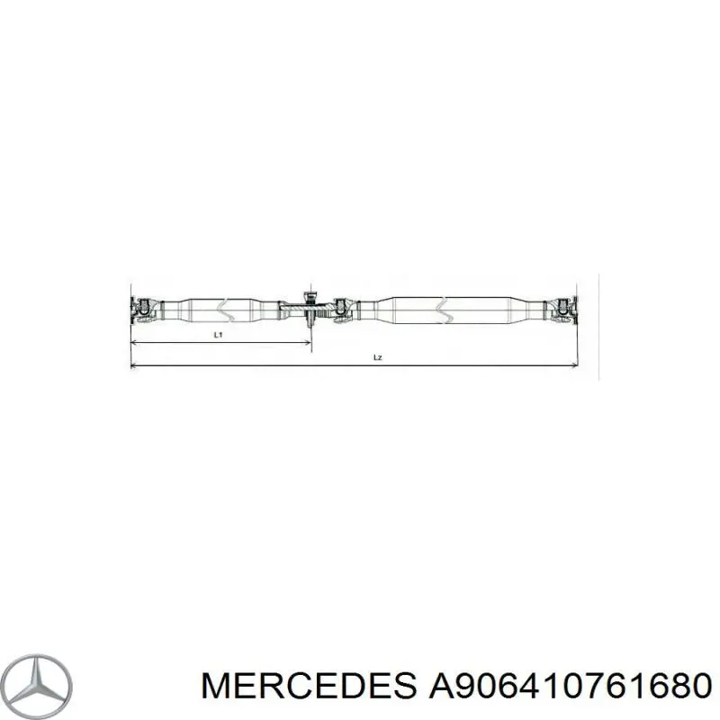Вал карданний задній, у зборі Mercedes A9064107616 ціна, від 761.29 USD