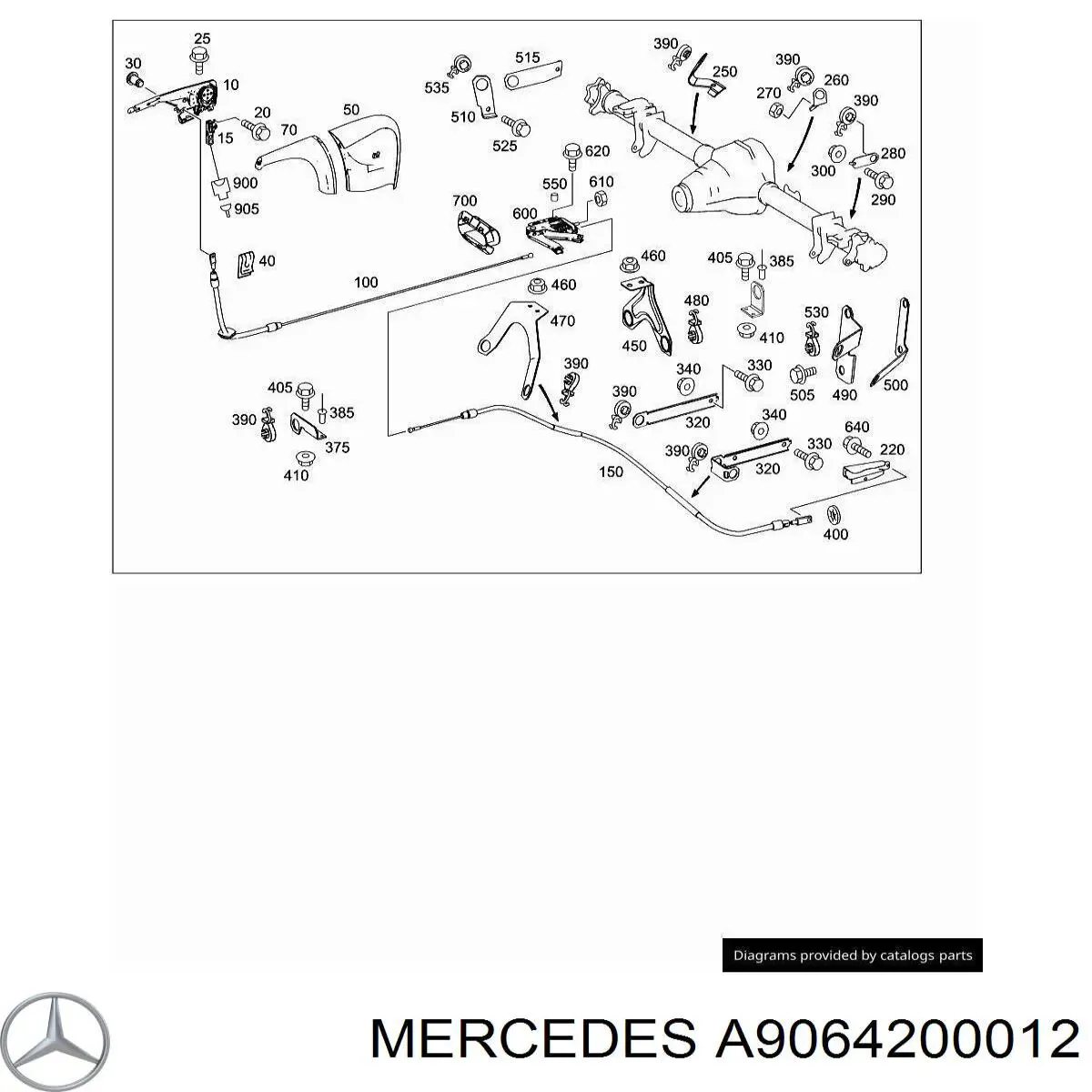 Купити A9064200212 Mercedes Важіль ручного гальма