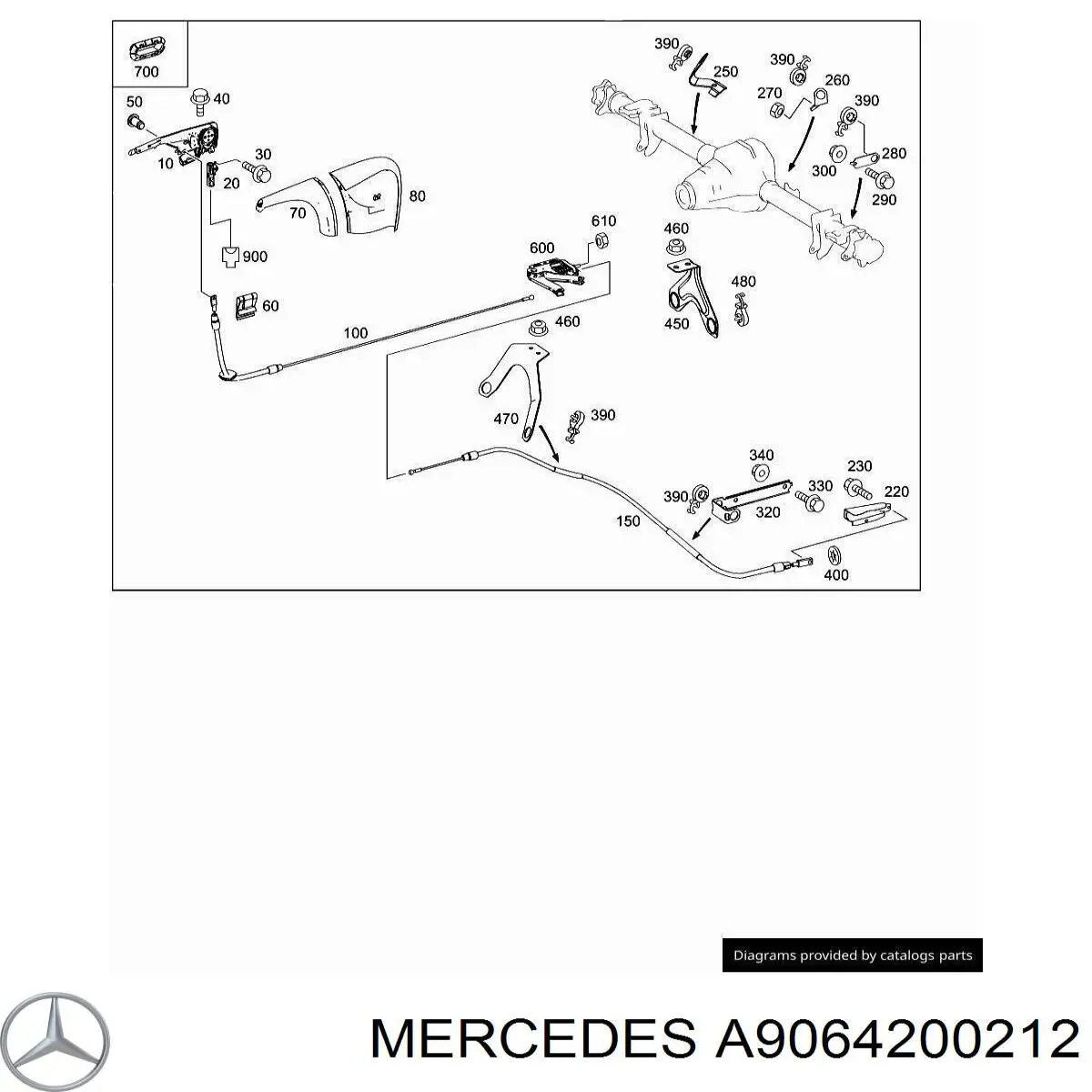 Важіль ручника Mercedes A9064200212 ціна, від 12.67 USD