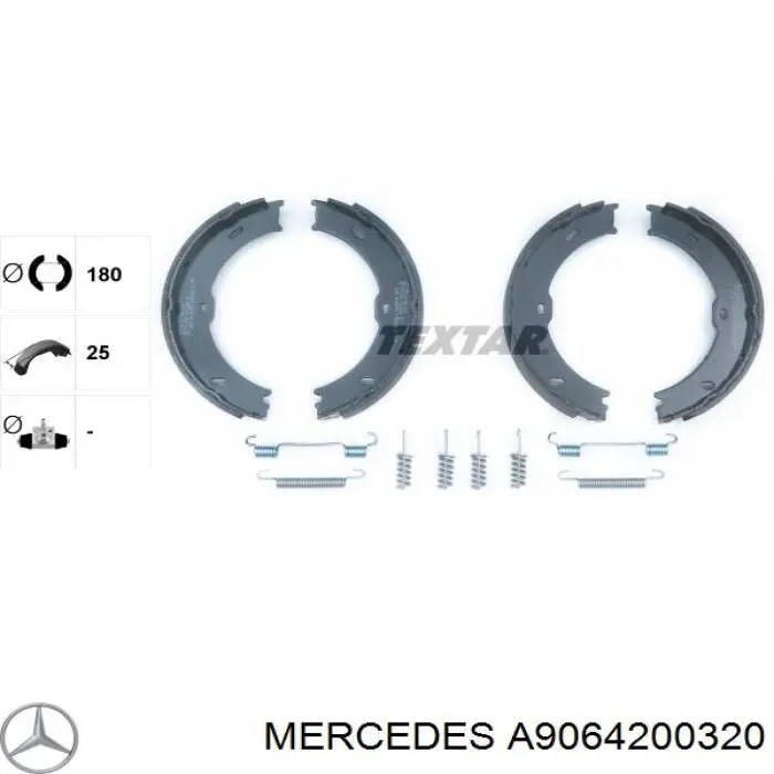 Колодки ручника A9064200320 Mercedes