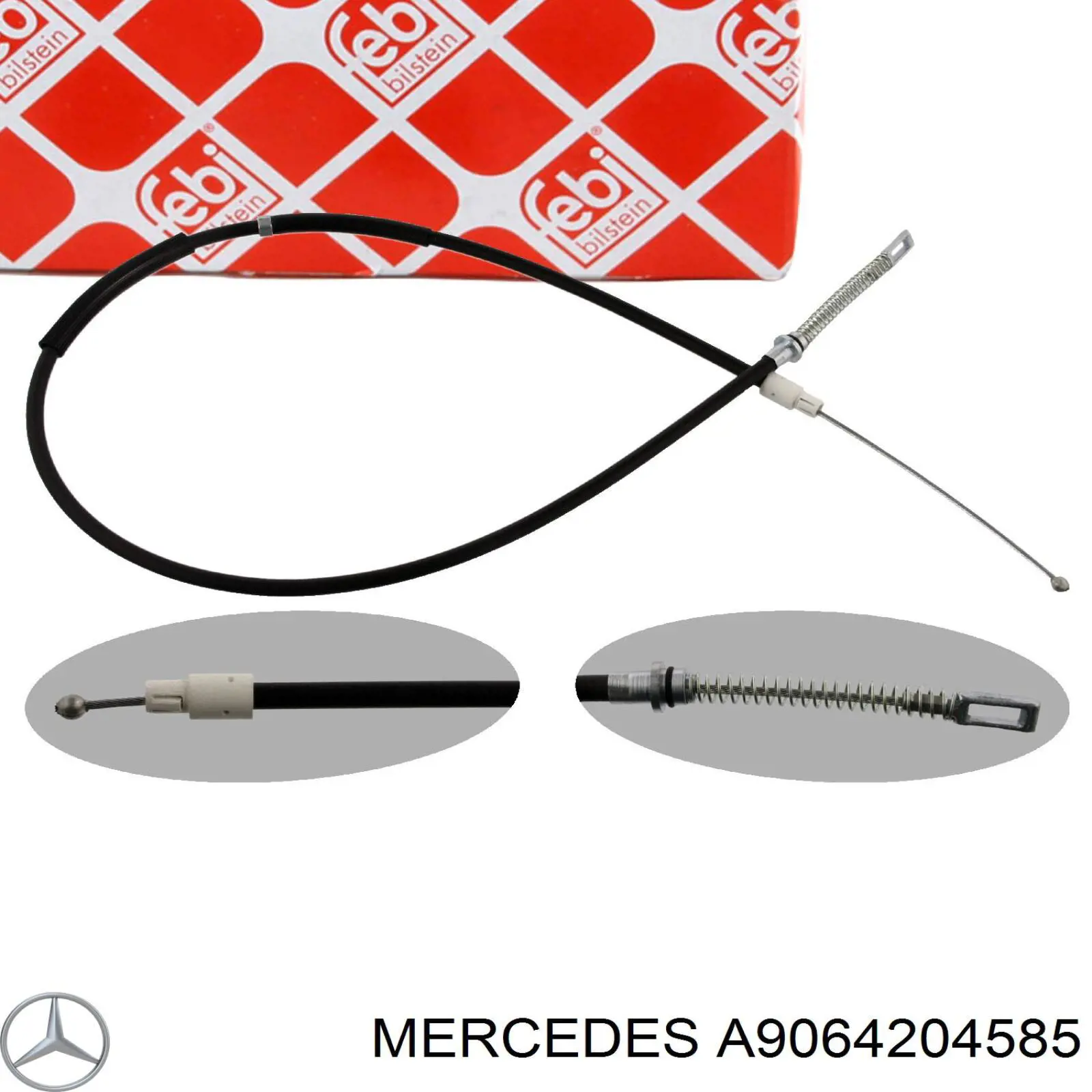Купити A9064204585 Mercedes Трос ручного гальма задній, правий/лівий