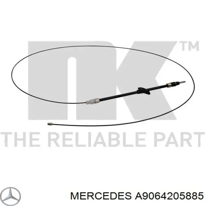 A9064205885 Mercedes трос ручного гальма передній