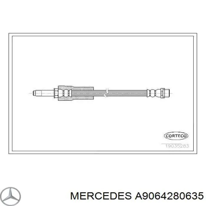 A9064280635 Mercedes шланг гальмівний передній