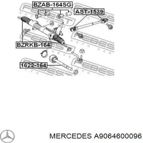 Пильник рульової тяги Mercedes A9064600096 ціна, від 7.49 USD