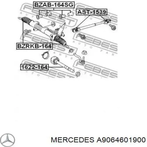 Пильник рульової тяги Mercedes A9064601900 ціна, від 7.35 USD