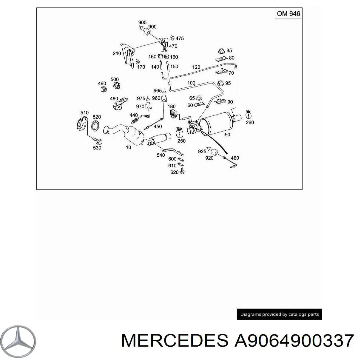 Купити A9064900337 Mercedes Трубка датчика тиску вихлопних газів