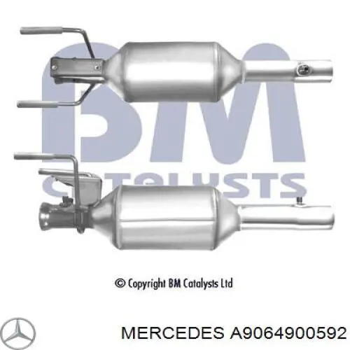 Фільтр системи відпрацьованих газів Mercedes A9064900592 ціна, від 170.49 USD