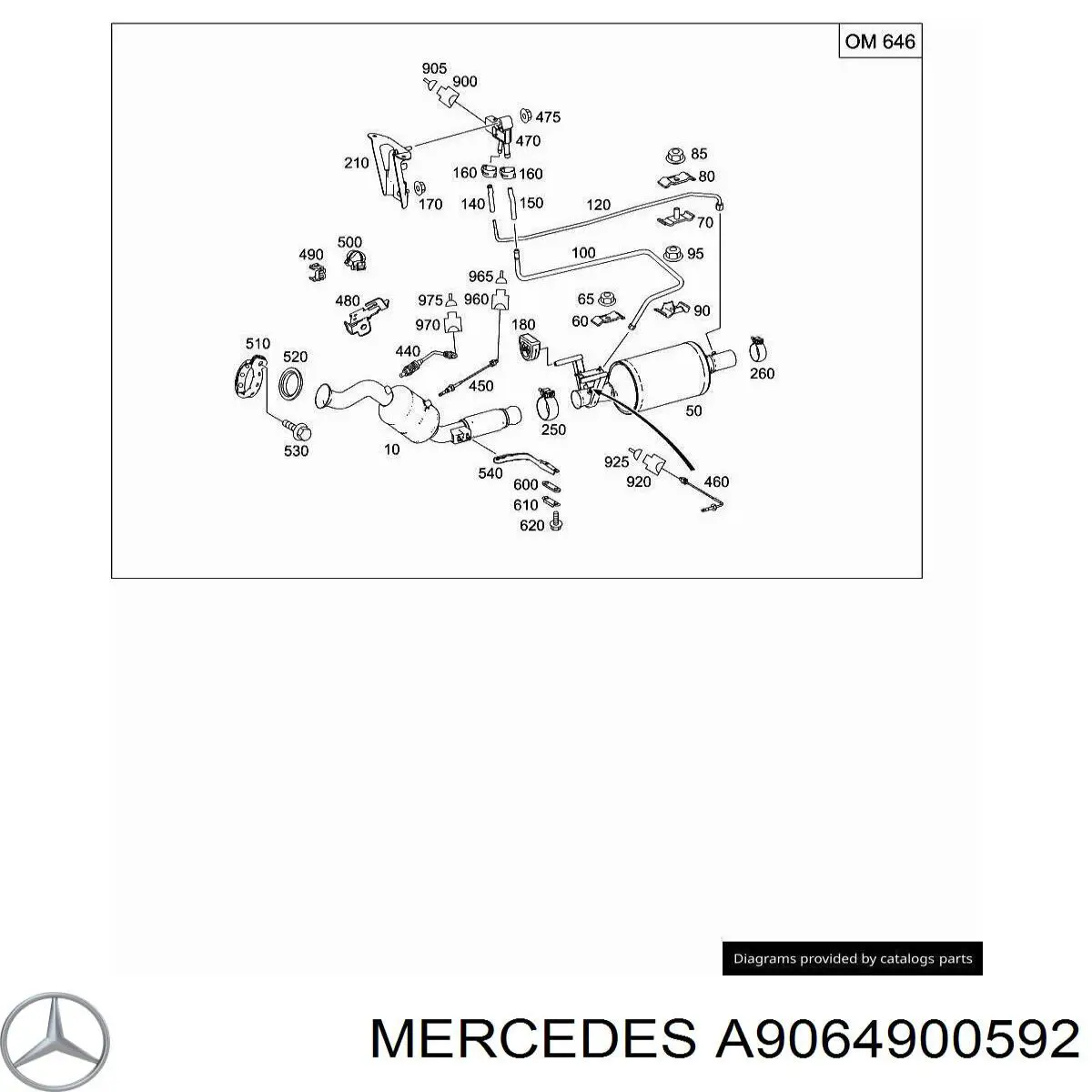 A9064900592 Mercedes фільтр системи відпрацьованих газів