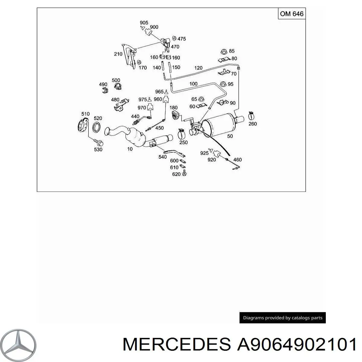 A9064902101 Mercedes Середній глушник