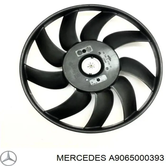 A9065000393 Mercedes електровентилятор охолодження в зборі (двигун + крильчатка, правий)