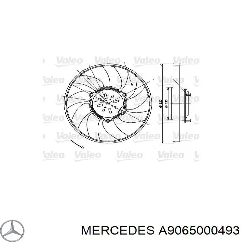 Вентилятор/крильчатка радіатора охолодження Mercedes A9065000493 ціна, від 81.19 USD