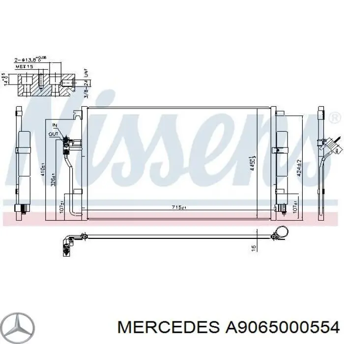 A9065000554 Mercedes радіатор кондиціонера