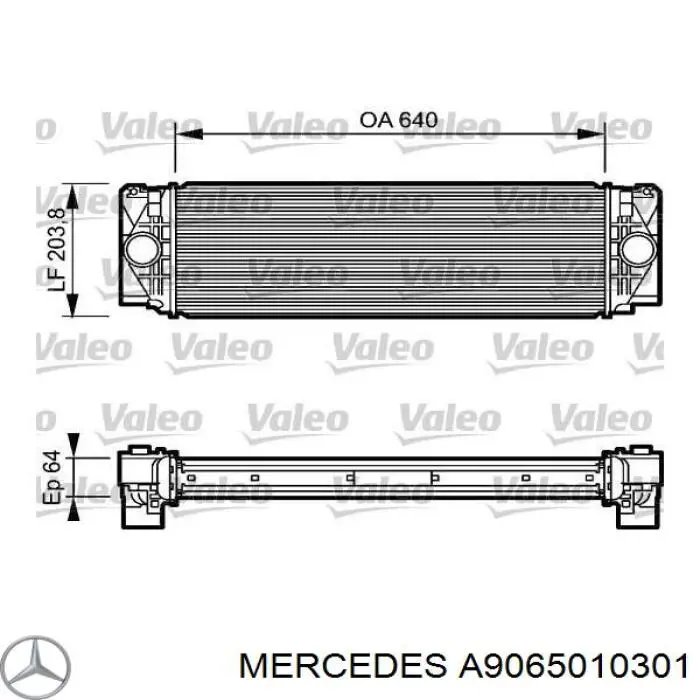 Система охолодження наддувочного повітря Mercedes A9065010301 ціна, від 119.11 USD