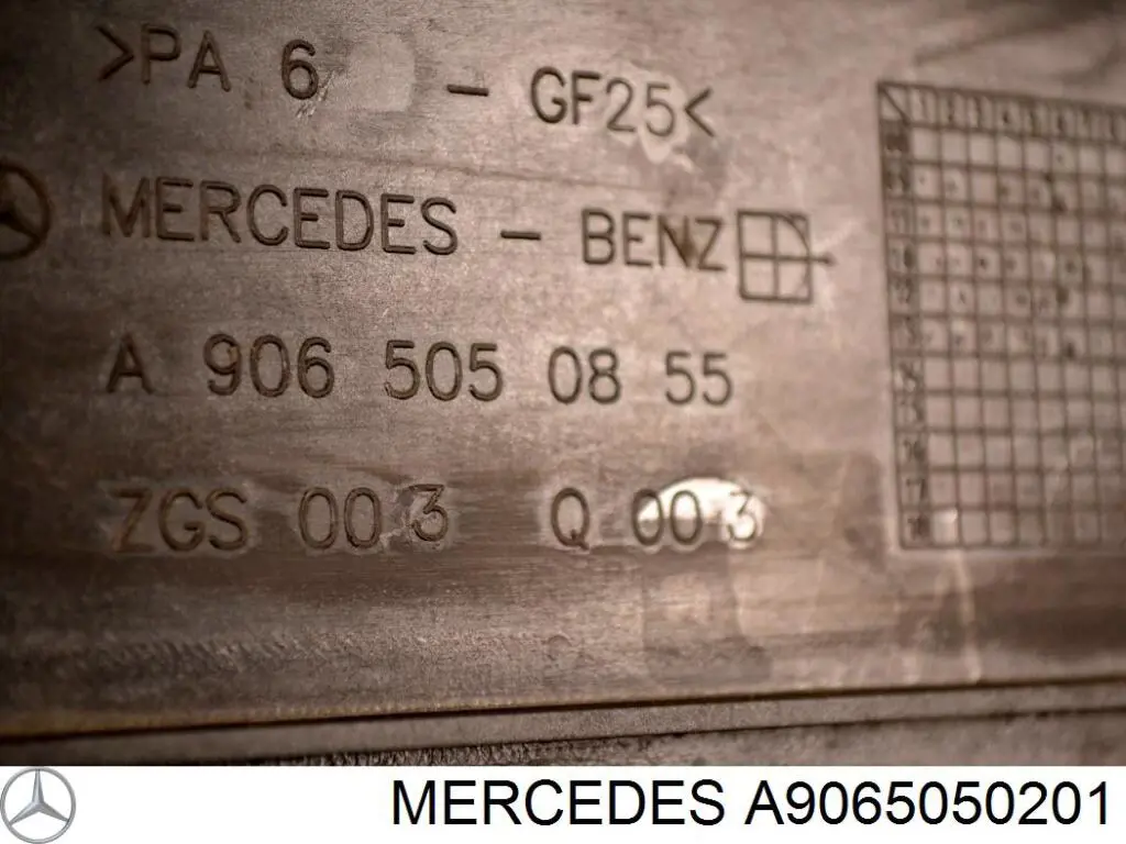 Накладка дифузора радіатора верхня Mercedes A9065050201 ціна, від 12.10 USD