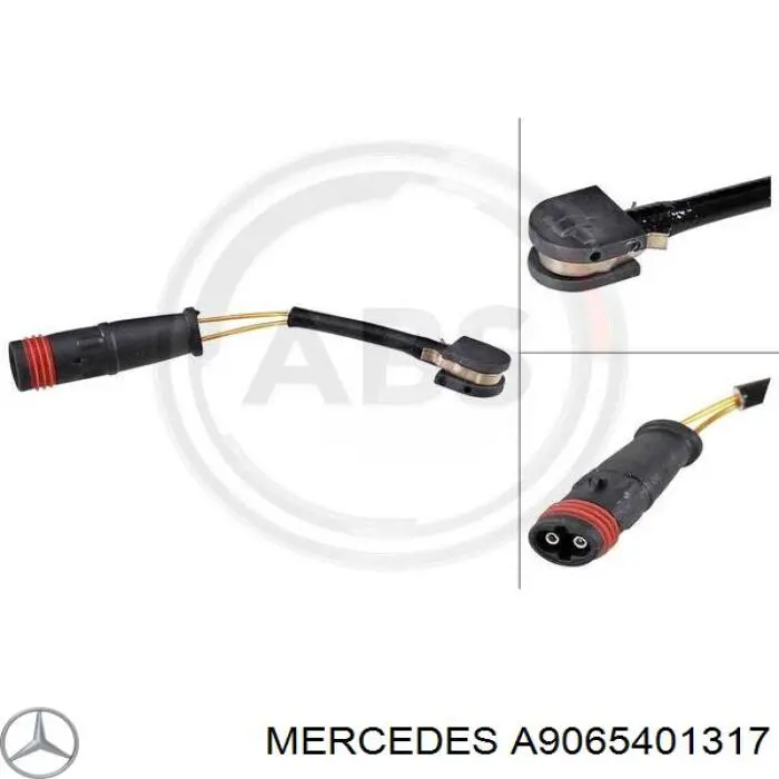 A9065401317 Mercedes датчик зносу гальмівних колодок, задній