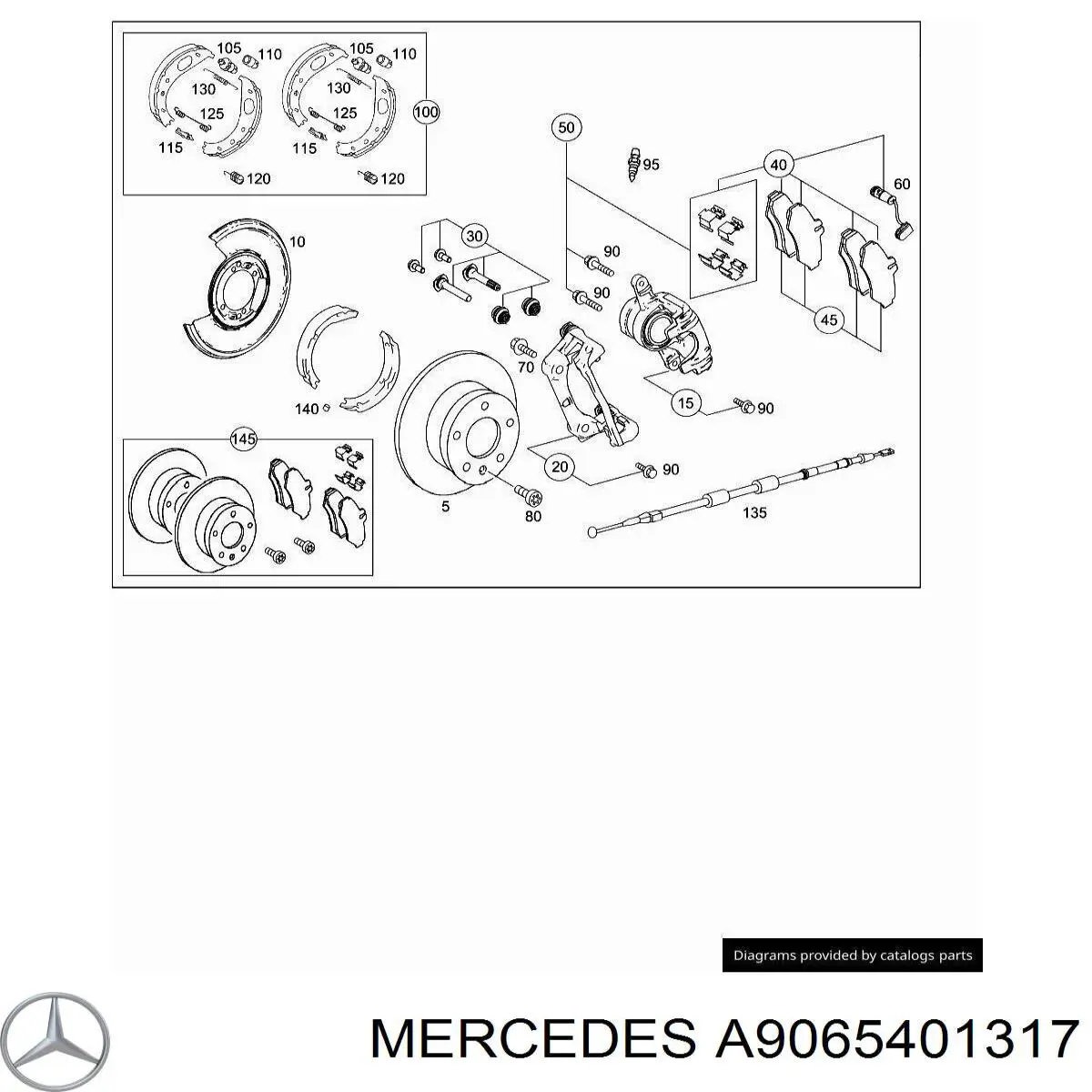 Датчик зносу гальмівних колодок, задній Mercedes A9065401317 ціна, від 4.29 USD