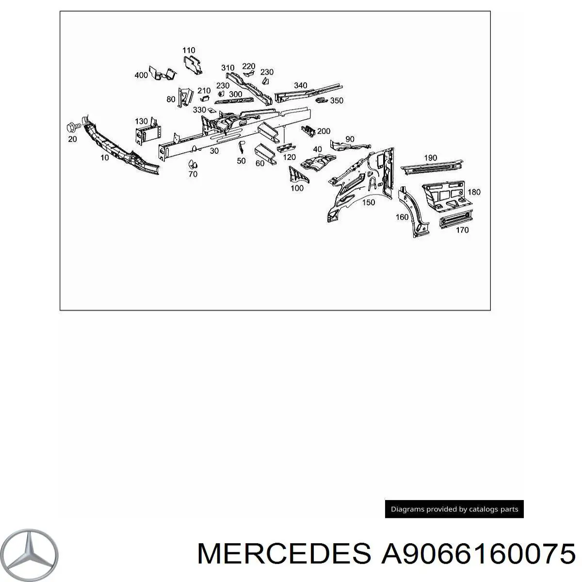  Mercedes A9066160075 ціна, від 215.63 USD