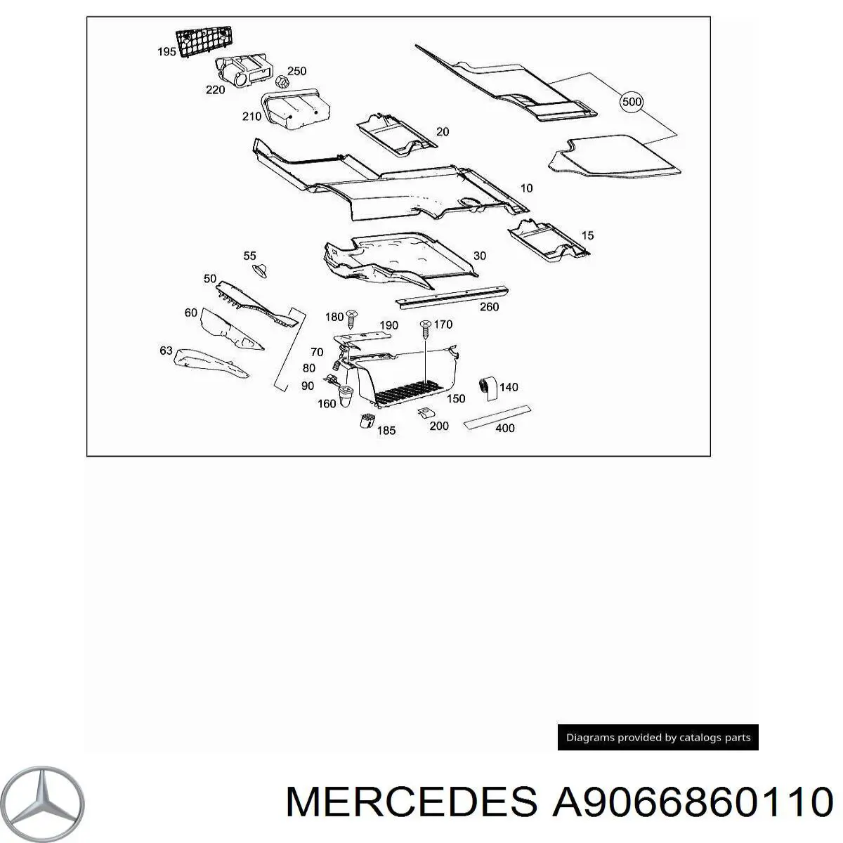 Підніжка права Mercedes A9066860110 ціна, від 10.05 USD