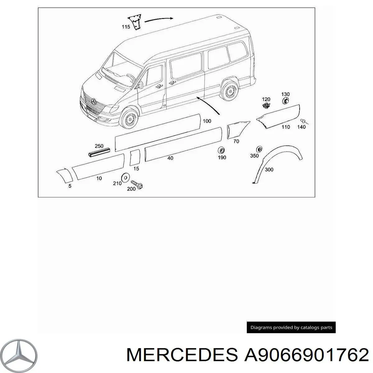  Mercedes A9066901762 ціна, від 16.47 USD
