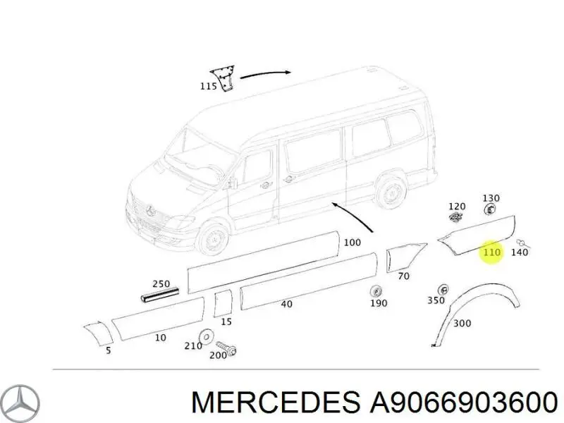  Mercedes A9066903600 ціна, від 38.01 USD