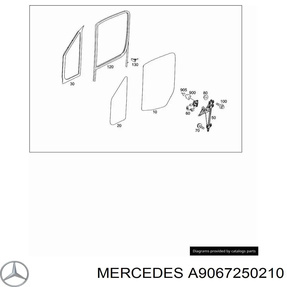 Скло передніх дверей, лівою Mercedes A9067250210 ціна, від 25.20 USD