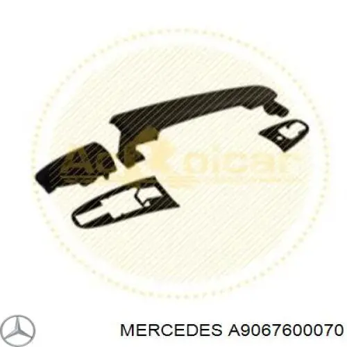 Ручка передньої двері зовнішня Mercedes A9067600070 ціна, від 10.27 USD