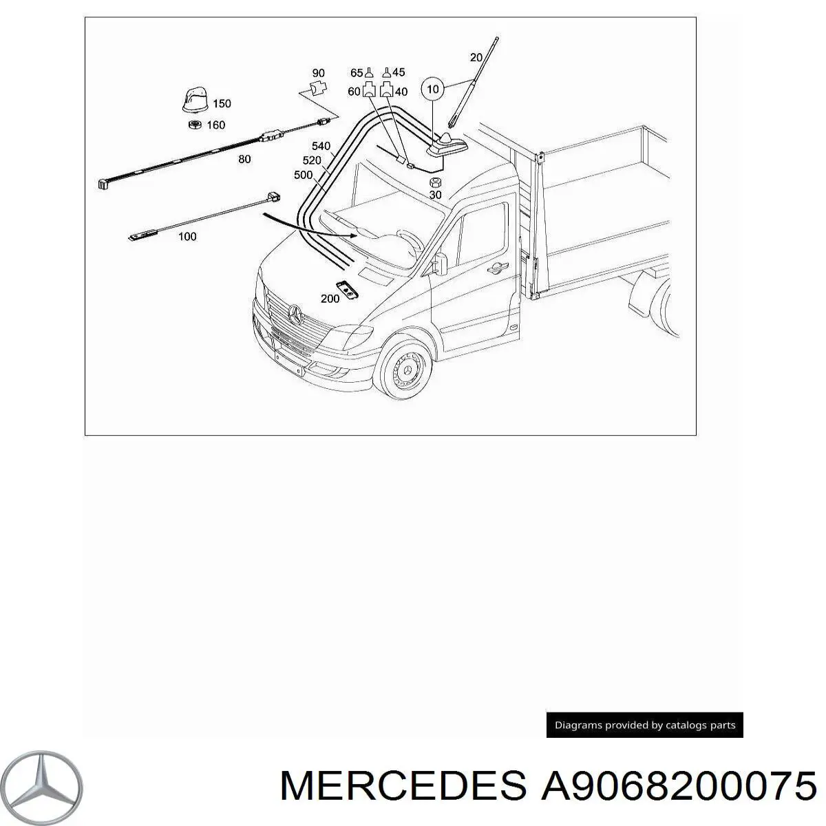 A9068200075 Mercedes Антена на дах