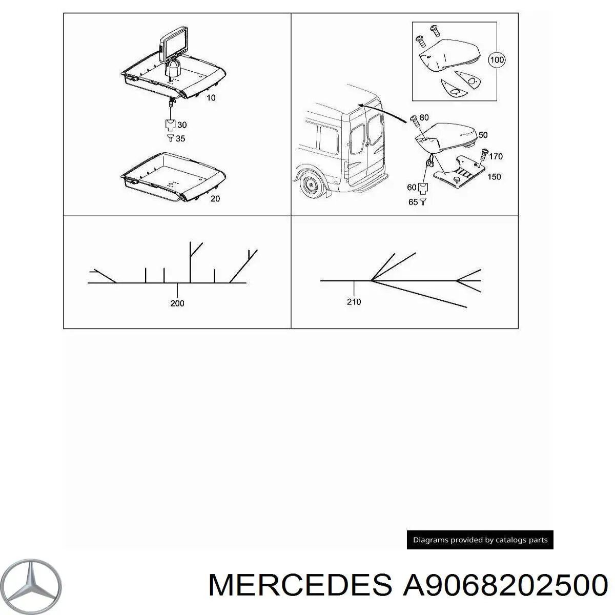  Mercedes A9068202500 ціна, від 643.79 USD