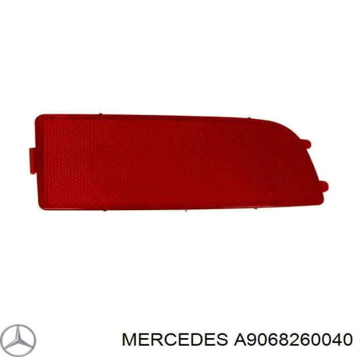 A9068260040 Mercedes катафот (відбивач заднього бампера, лівий)