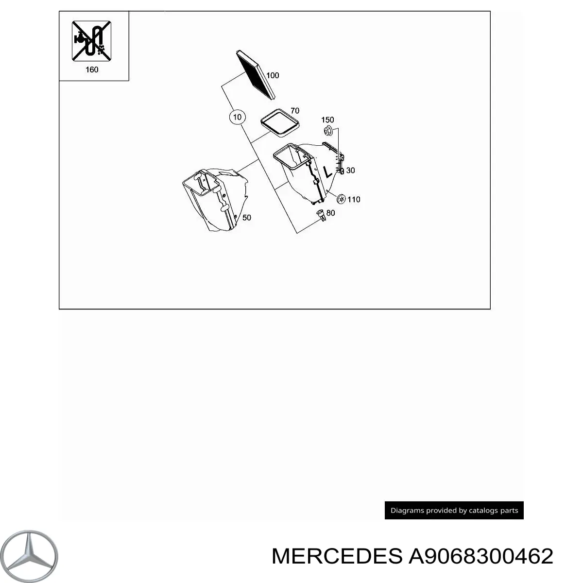 A9068300462 Mercedes Рамка фільтра салону