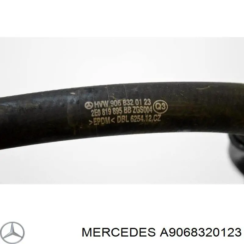 A906832012364 Mercedes Шланг радіатора опалювача/пічки, обратка