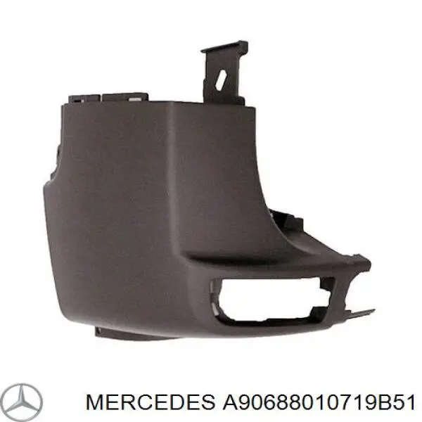 A90688010719B51 Mercedes Бампер задній, ліва частина