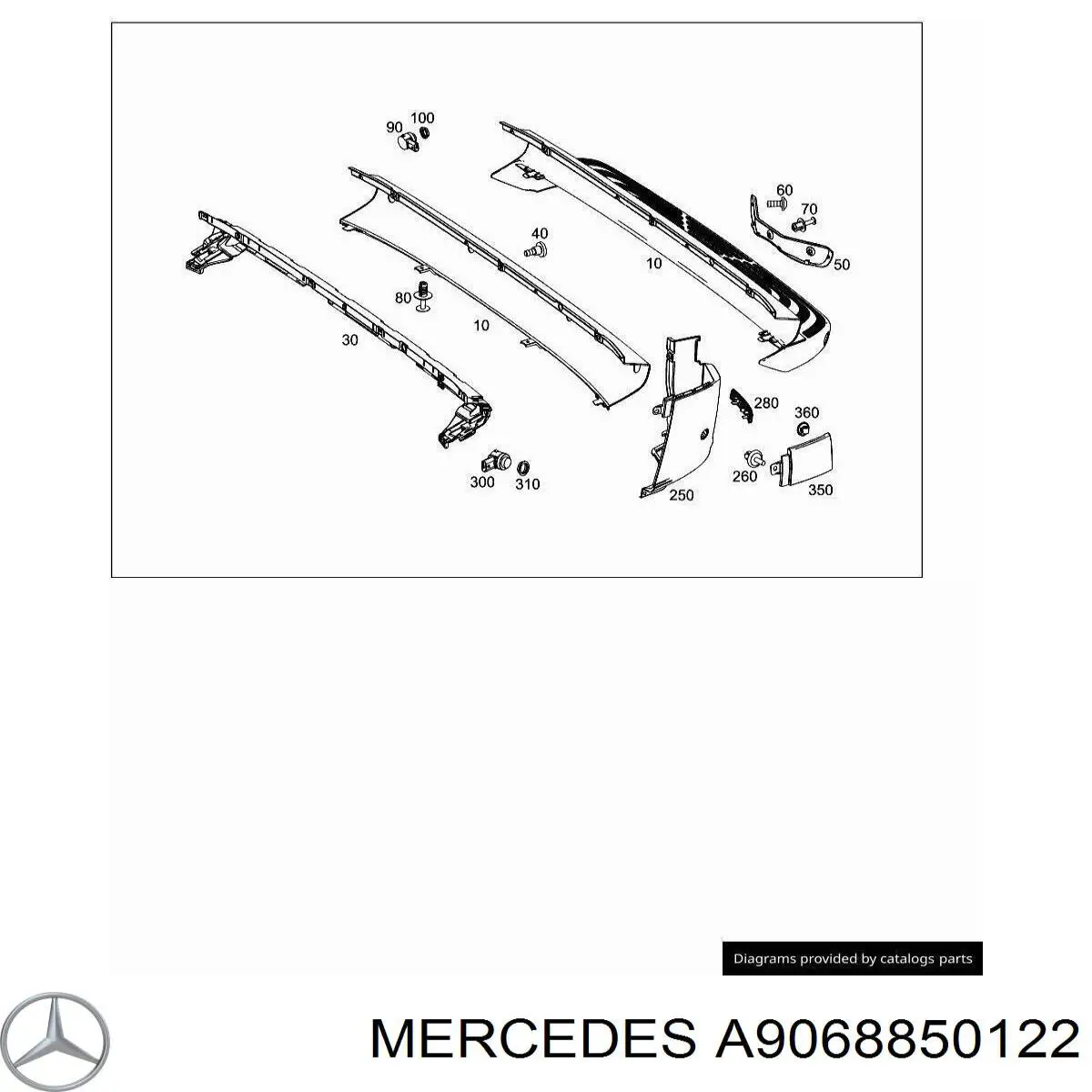  Mercedes A9068850122 ціна, від 18.14 USD